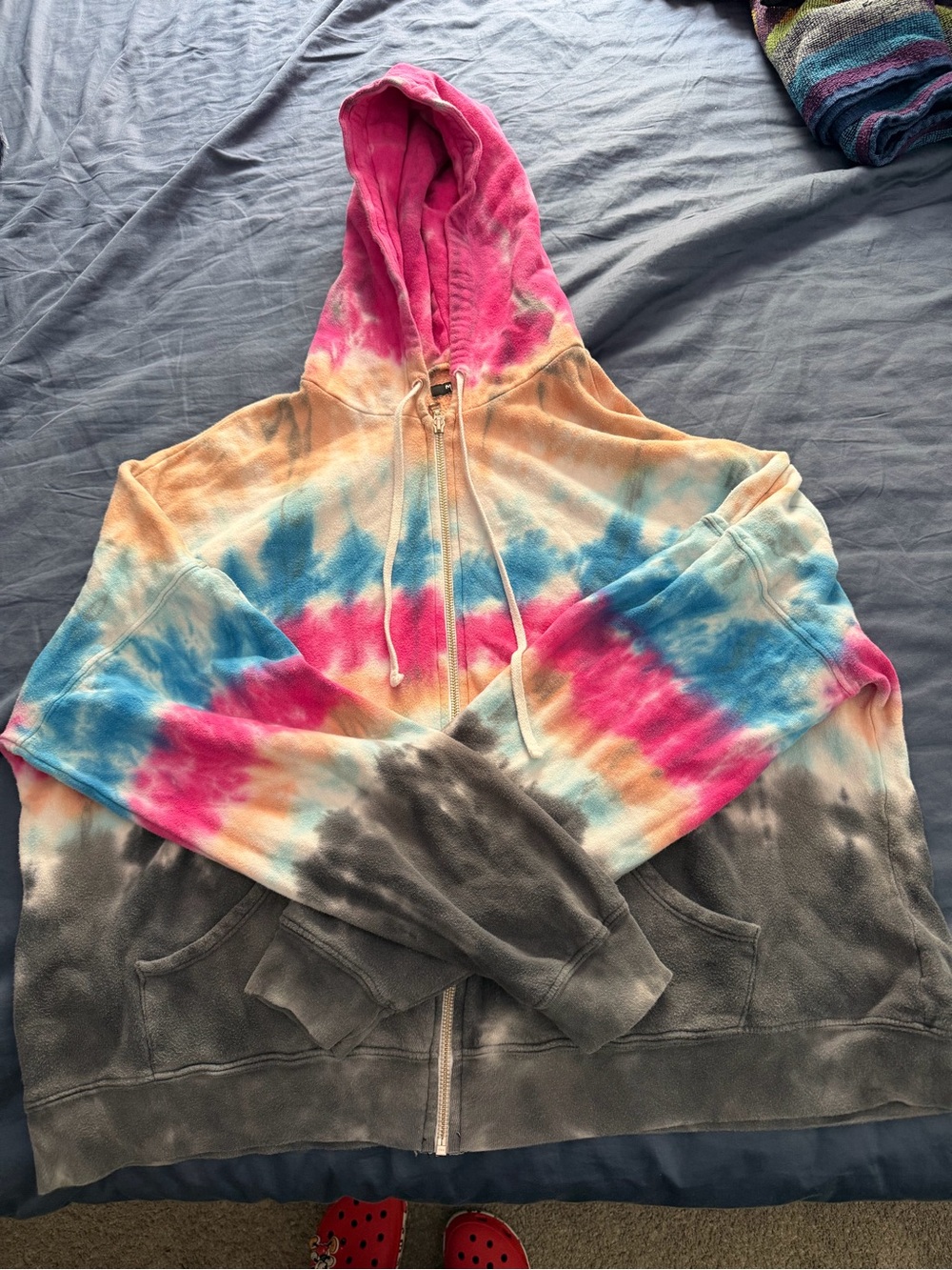 Michael Lauren Vibrant Tie-Dye
Zip Hoodie - Size Large